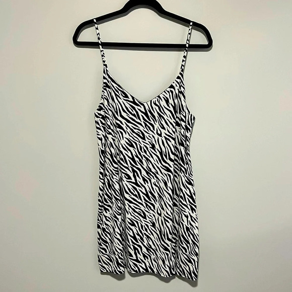 Garage zebra print mini slip dress size small - Picture 2 of 4